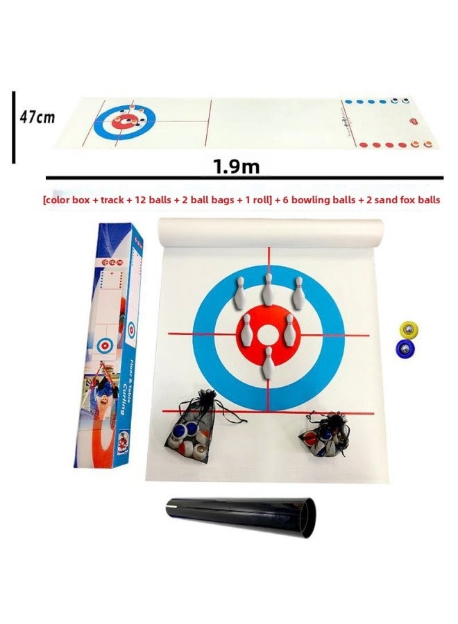 Table Curling Toy Family Party Game Tabletop Ice Hockey Curling Board Game Children's Dryland Sand Curling Bowling Props